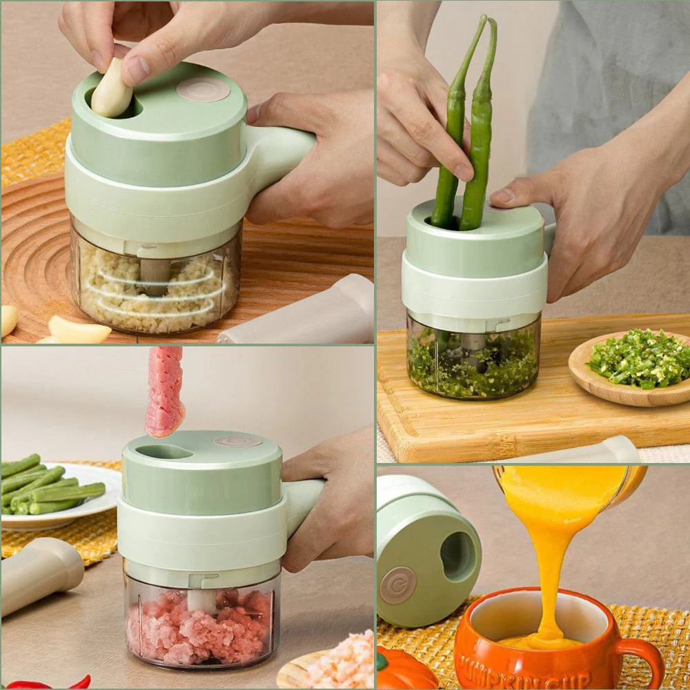 4 in 1 Handheld Electric Vegetable Cutter - Image 4