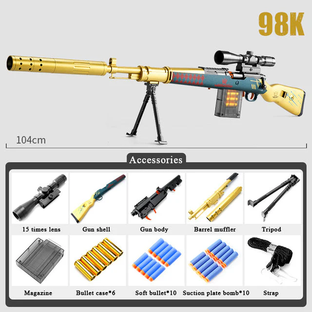 AWM 98k M24 Soft Bullet Sniper Toy - Image 12