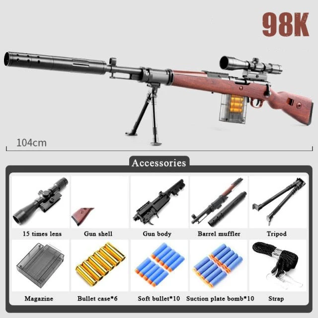 AWM 98k M24 Soft Bullet Sniper Toy - Image 9