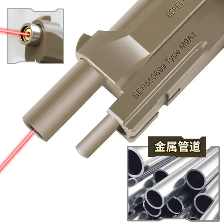 Beretta M92 Auto Shell Ejection Blowback Laser Toy - Image 6