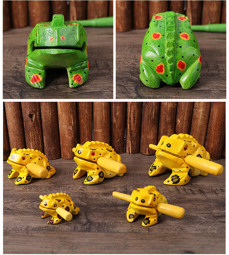 Colorful Wooden Frog Toy - Image 5