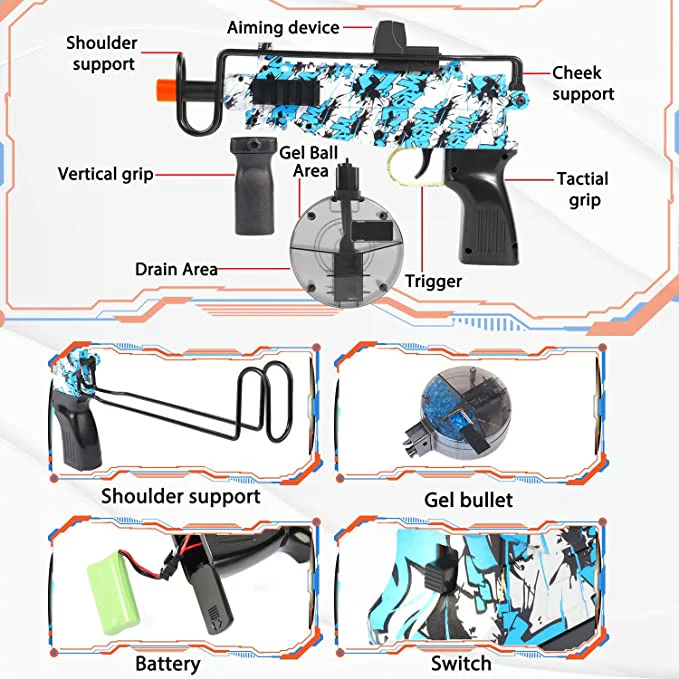 Mac 10 Electric Gel Blaster with Drum - Image 8