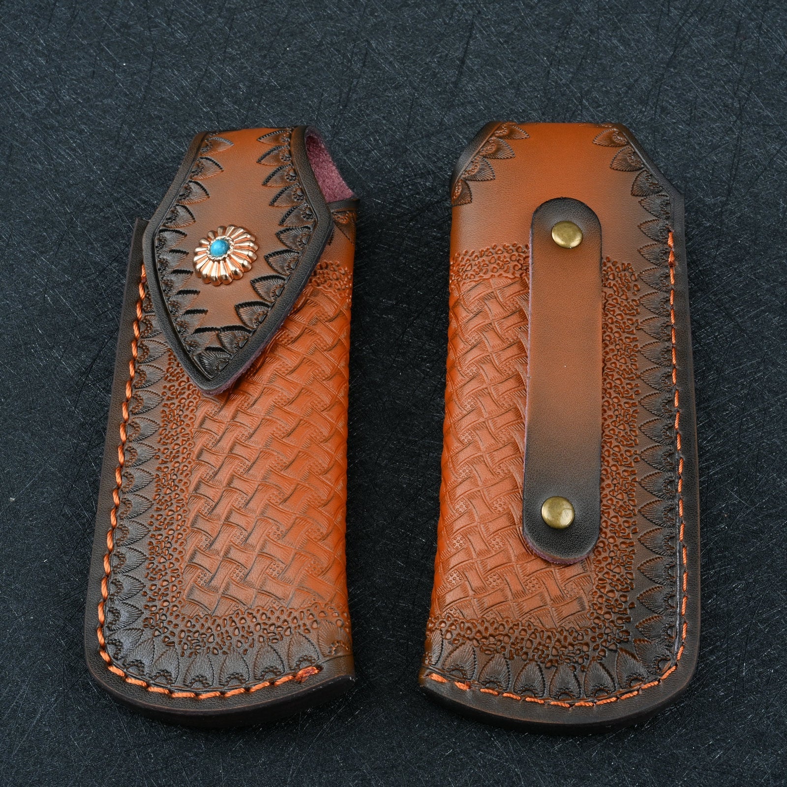 Damascus Mechanical folding knife - Image 10