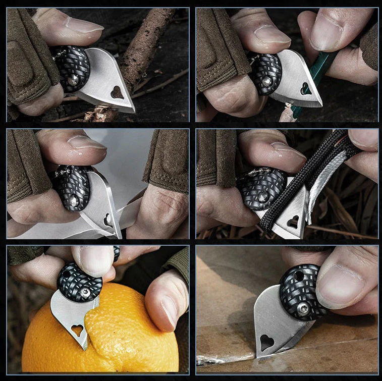 Folding Heart-Shaped Keychain Knife - Image 6