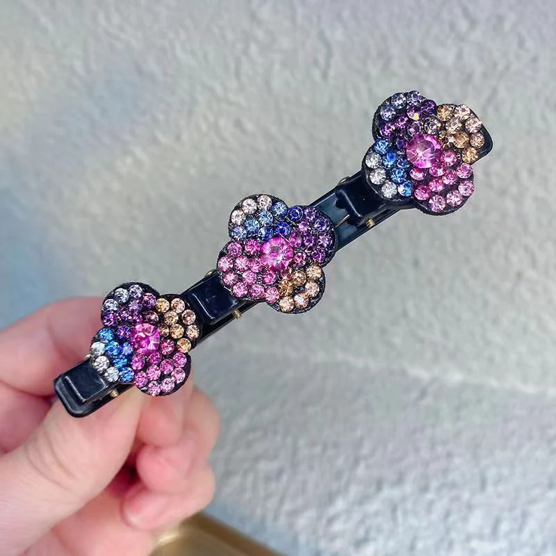 Sparkling Crystal Stone Braided Hair Clips - Image 9